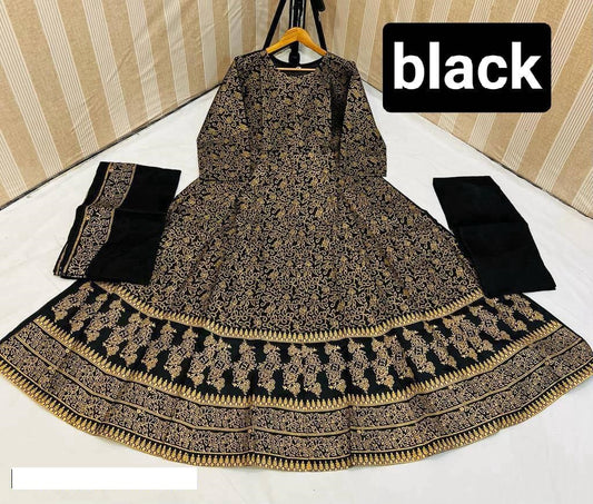 3 Pcs Women's Stitched Katan Silk Printed Max