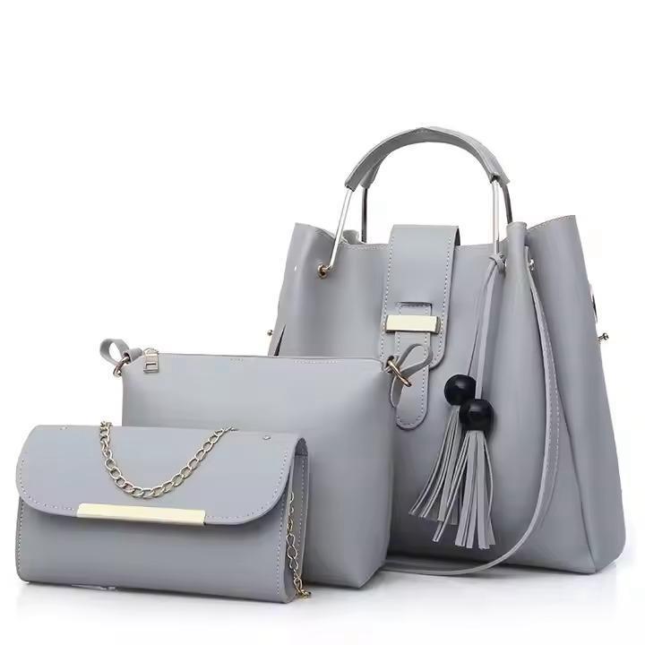Women's PU Leather Plain Hand Bag