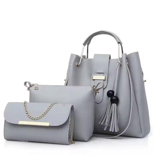 Women's PU Leather Plain Hand Bag