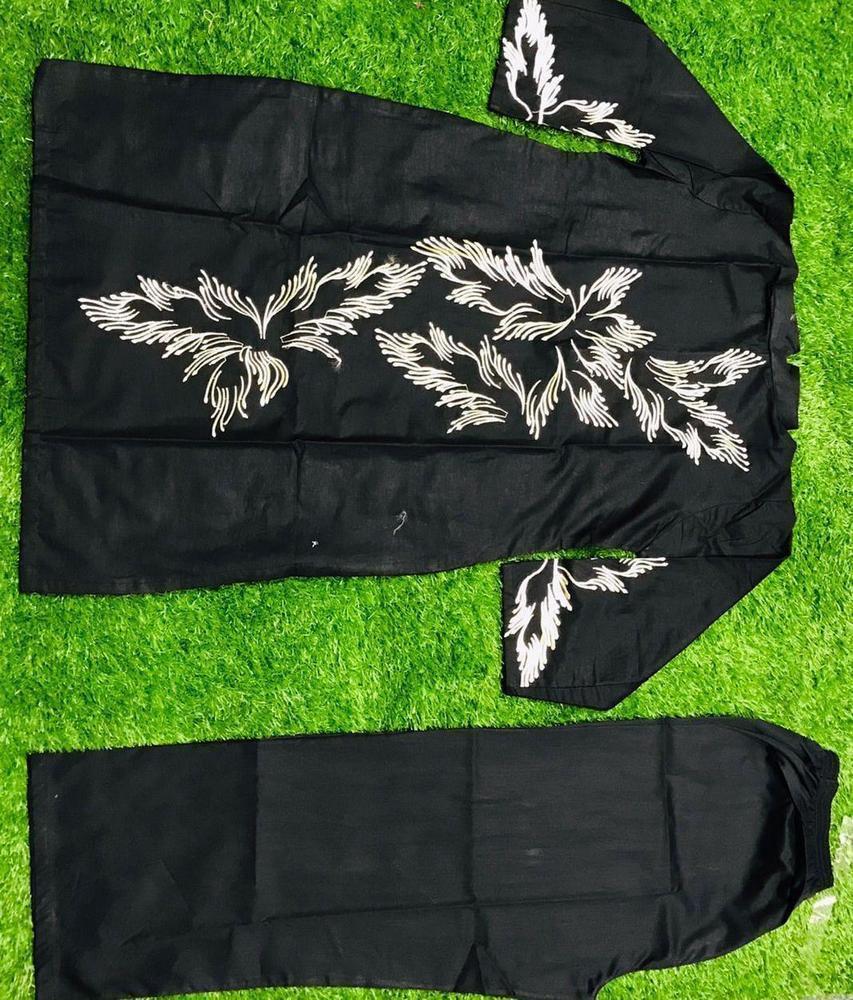 2 Pcs Women's Stitched Linen Printed Shirt And Trouser