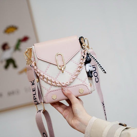 2024 new high-grade simple elegant Korean style fashionable niche mobile phone bag women's shoulder crossbody versatile Large Capacity