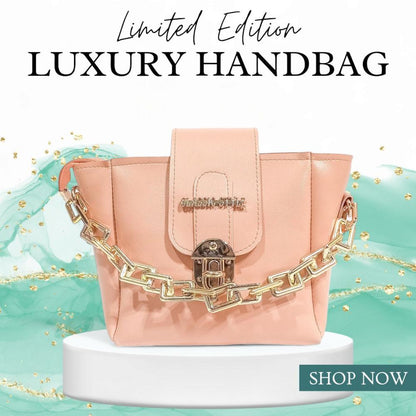 Women's PU Leather Crossbody Handbag With Golden Chain