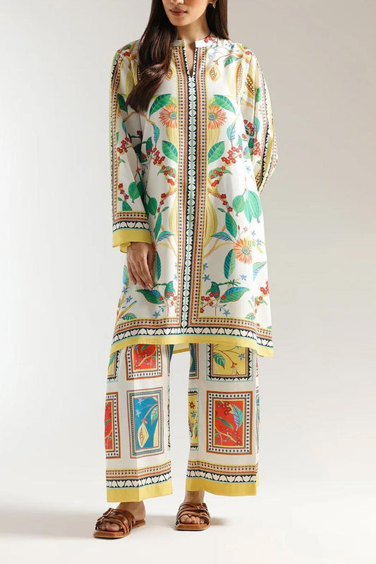 Stylish Women's Stitched Printed Shirt And Trouser Set - 2 Pcs