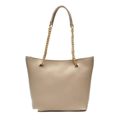 Women's PU Leather Plain Tote Handbag